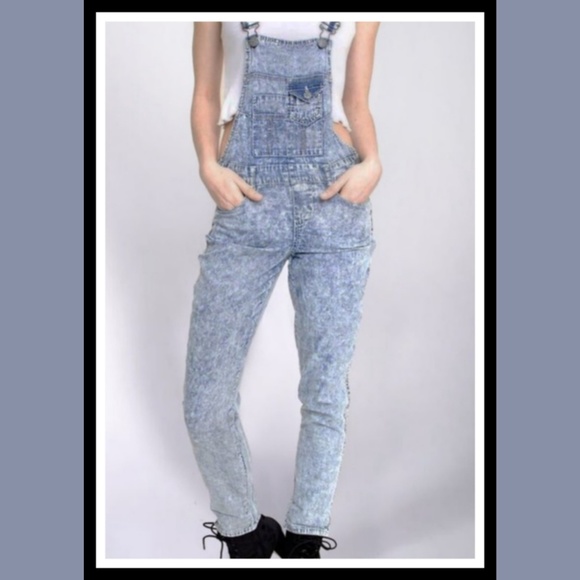 Harmony&Havoc Denim - [Harmony&Havoc] Juniors Acid Wash Overalls